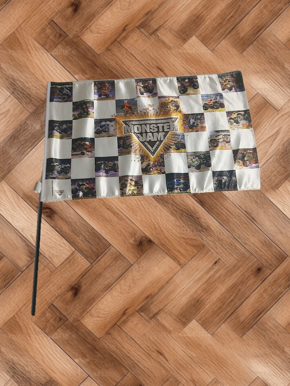 ​🏁 Vintage 2015 Monster Jam Souvenir Checkered Flag 🏁